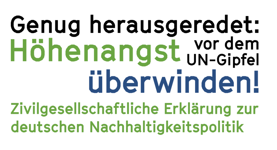 Zivilgesellschaftliche Erklärung zur deutschen Nachhaltigkeitspolitik Bild