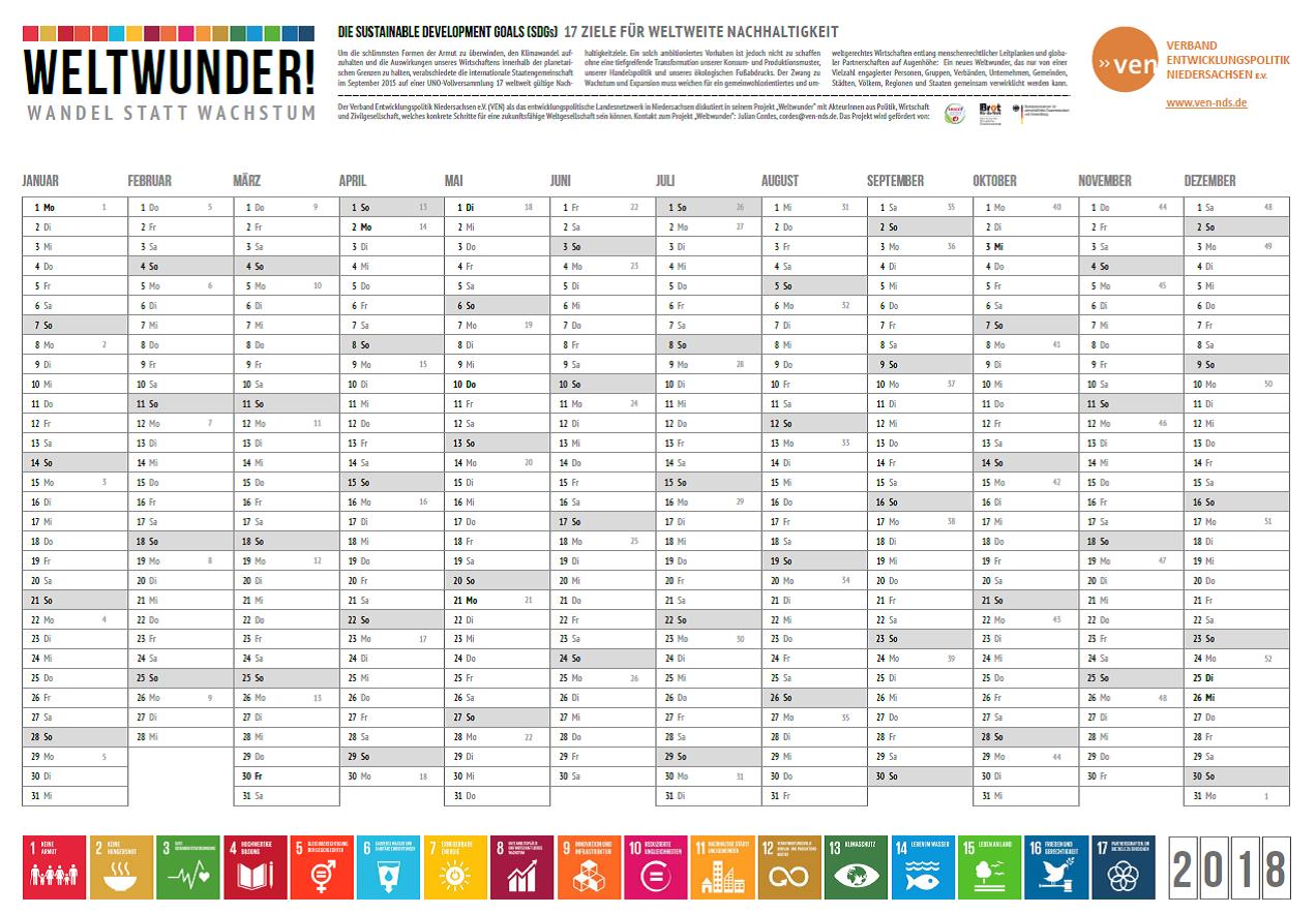 Wandkalender 2018